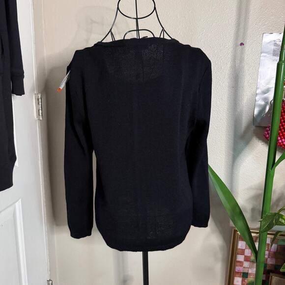 St. John Sport Round Neck Long Sleeve Knit Top sz M - Picture 6 of 9